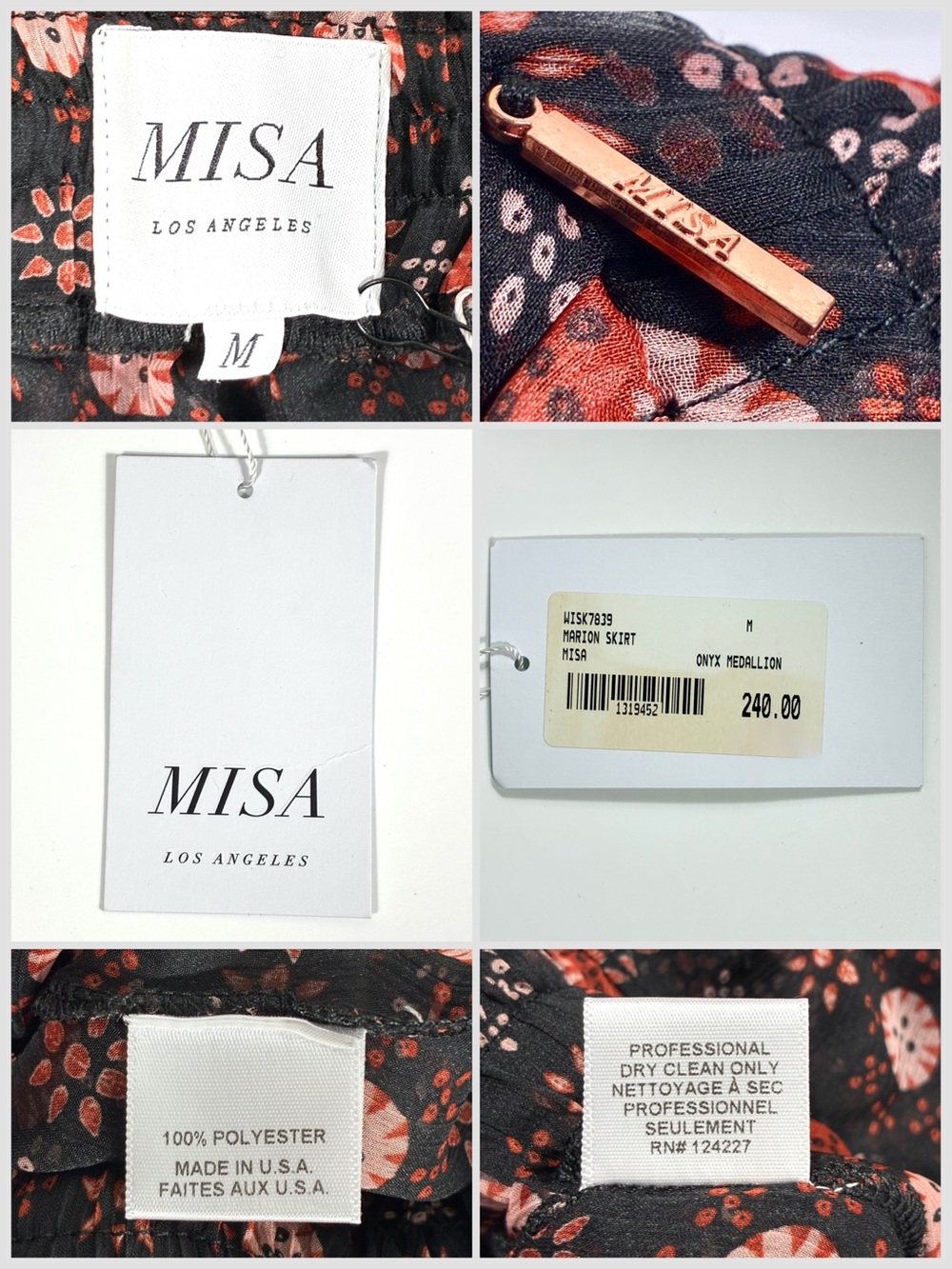 MISA Los Angeles 2 Piece Set Mia Top Marion Skirt Medium NWT - Picture 5 of 17